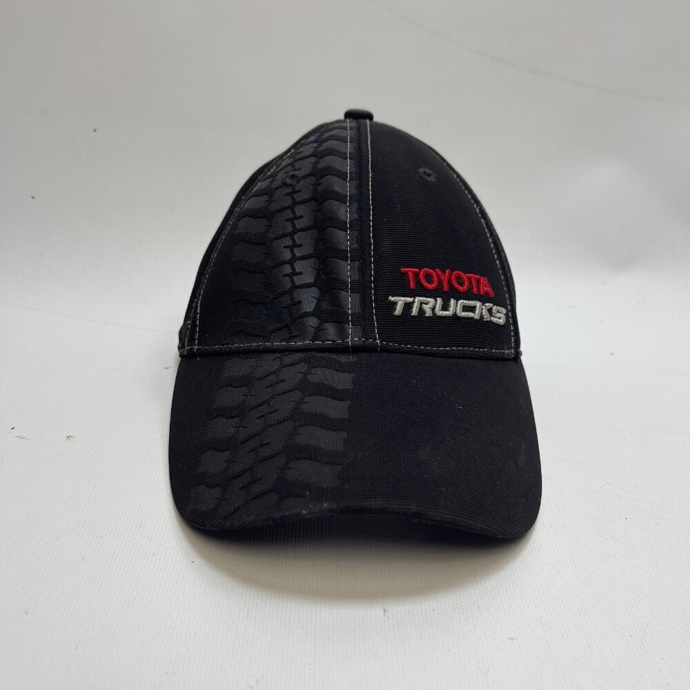 Y2K Fast Eddie x Toyota Trucks Black Cap Hat Strap Back Tire Track AOP Racing